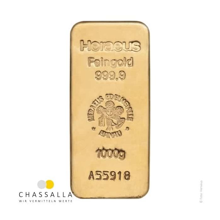1000g-Goldbarren-Heraeus