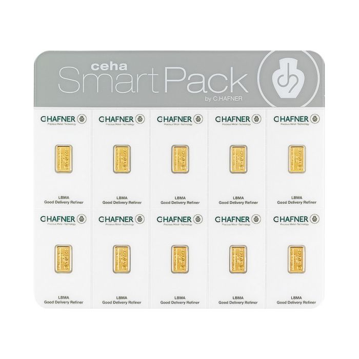 10x1 Gramm Goldbarren SmartPack C.HAFNER