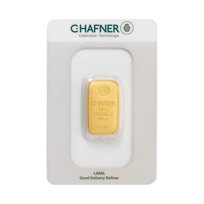 250 Gramm Goldbarren C.HAFNER
