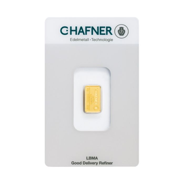 2 Gramm Goldbarren C.HAFNER
