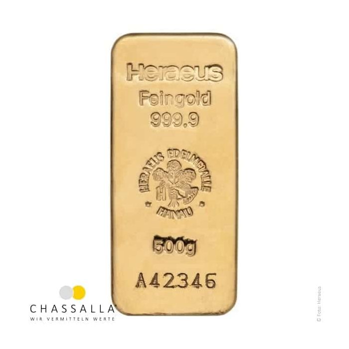 500g-Goldbarren-Heraeus