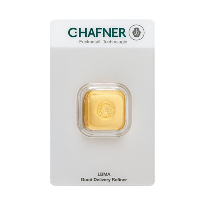 50 Gramm Goldbarren gegossen C.HAFNER