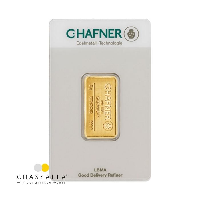 5 Gramm Goldbarren C.HAFNER