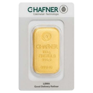 100 Gramm Goldbarren (gegossen) C.HAFNER
