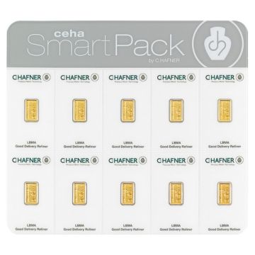 10x1 Gramm SmartPack Goldbarren C.HAFNER