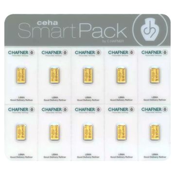 10x2 Gramm SmartPack Goldbarren C.HAFNER