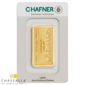 1 Unze (31,1 Gramm) Goldbarren C.HAFNER