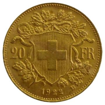 20 Schweizer Franken 'Vreneli' (5,81 g) Goldmünze (CHE)