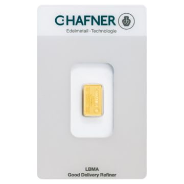 2 Gramm Goldbarren C.HAFNER