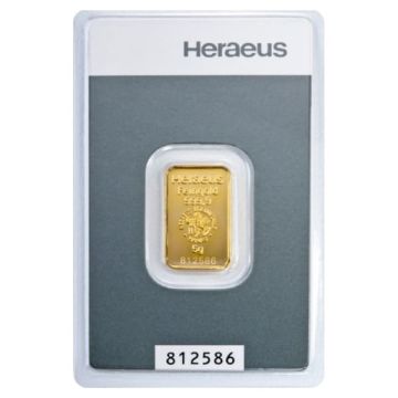 5 Gramm Kinebar® Goldbarren Heraeus