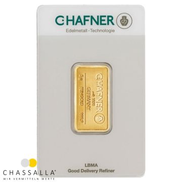 5 Gramm Goldbarren C.HAFNER