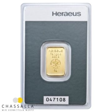5 Gramm Goldbarren Heraeus